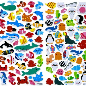 PVC바다생물 스티커(물고기 고래 상어)